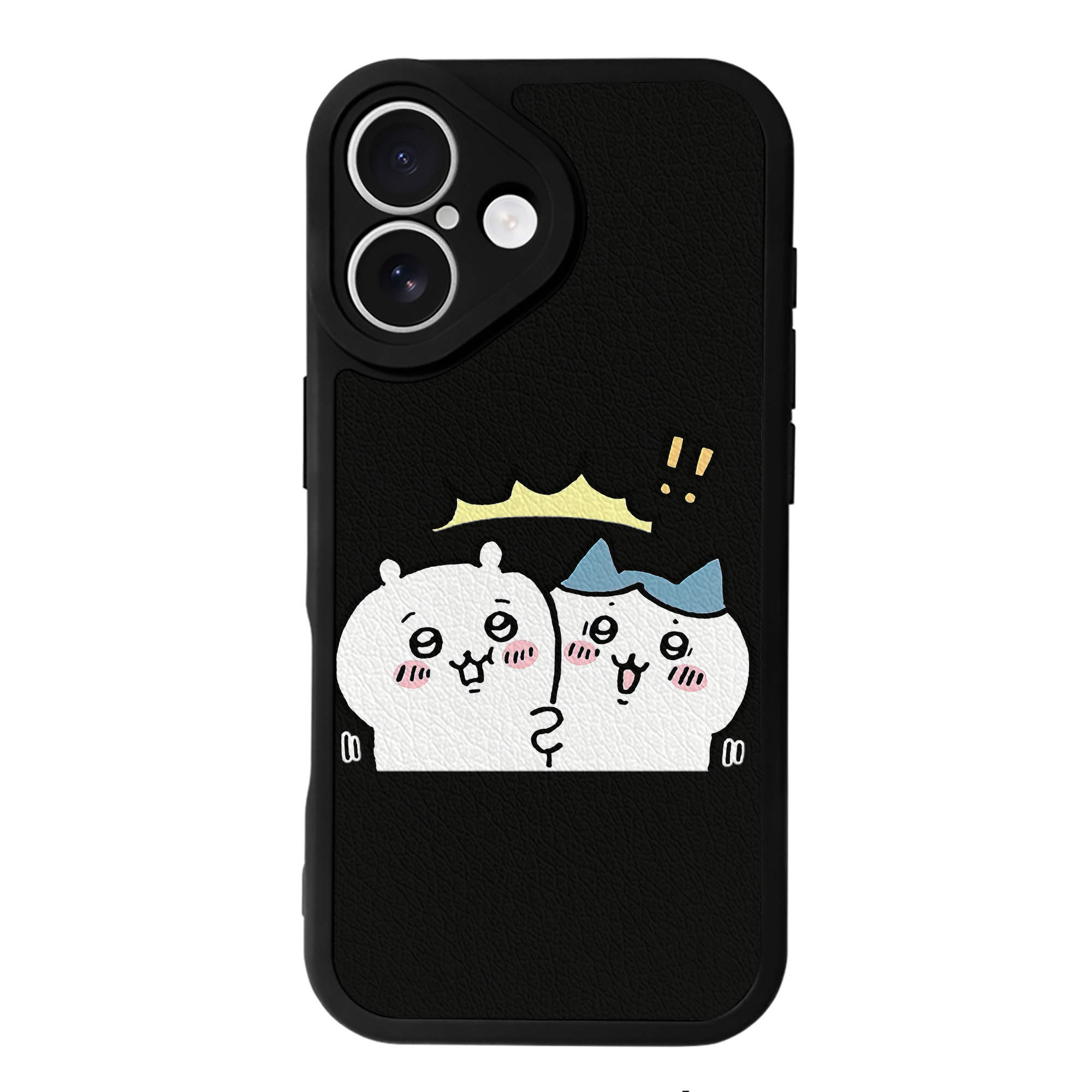 （画像用） ちいかわ ハチワレ Chii-kawa hachiware 【iPhone 16シリーズ対応】シリコンスマホケース（レザー調） 材質：シリコン